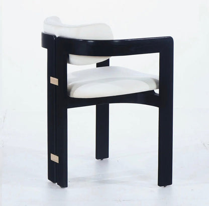 ‘Pamplona’ Dining Chair (Black, Brass + Boucle) - EcoLuxe Furnishings