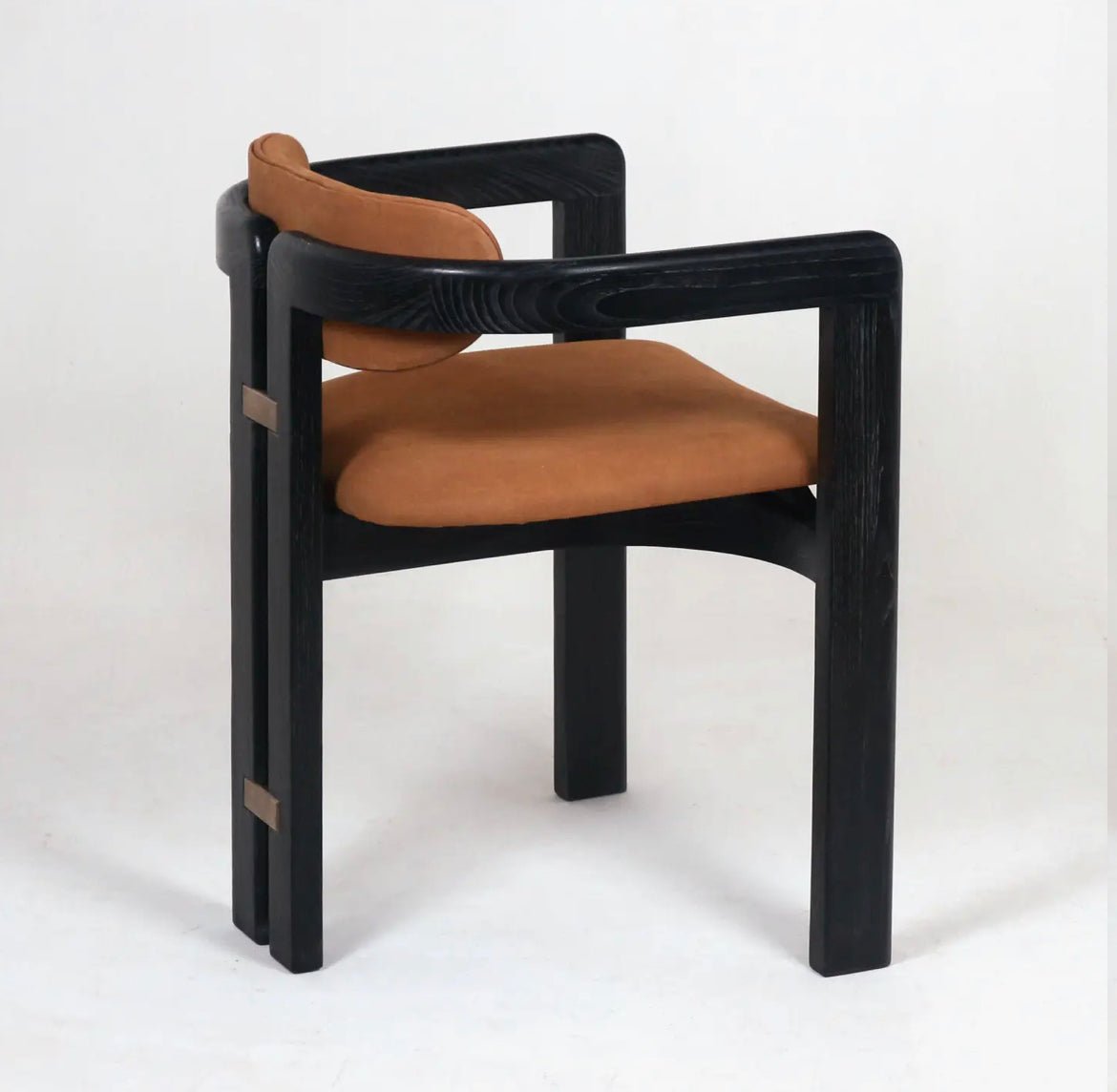 ‘Pamplona’ Dining Chair (Black, Brass + Nubuck) - EcoLuxe Furnishings