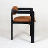 ‘Pamplona’ Dining Chair (Black, Brass + Nubuck) - EcoLuxe Furnishings