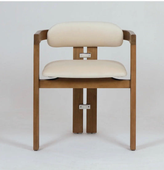 ‘Pamplona’ Dining Chair (Teak + Velvet) - EcoLuxe Furnishings