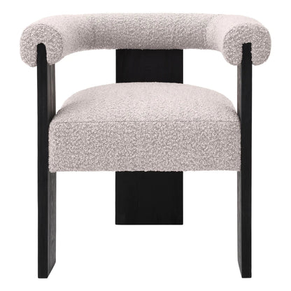 ‘Percy’ Dining Chair (Boucle Grey) - EcoLuxe Furnishings
