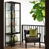 ‘Pinet’ Narrow Display Cabinet, 78" Tall (Gunmetal Iron + Glass) - EcoLuxe Furnishings