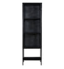 ‘Pinet’ Narrow Display Cabinet, 78" Tall (Gunmetal Iron + Glass) - EcoLuxe Furnishings