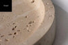 ‘Portofino’ Round Decorative Tray, (Natural Travertine) - EcoLuxe Furnishings