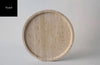 ‘Portofino’ Round Decorative Tray, (Natural Travertine) - EcoLuxe Furnishings