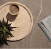 ‘Portofino’ Round Decorative Tray, (Natural Travertine) - EcoLuxe Furnishings