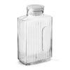 Rectangle Fluted Glass Pitcher w/2 Lids, 68 oz - EcoLuxe Furnishings