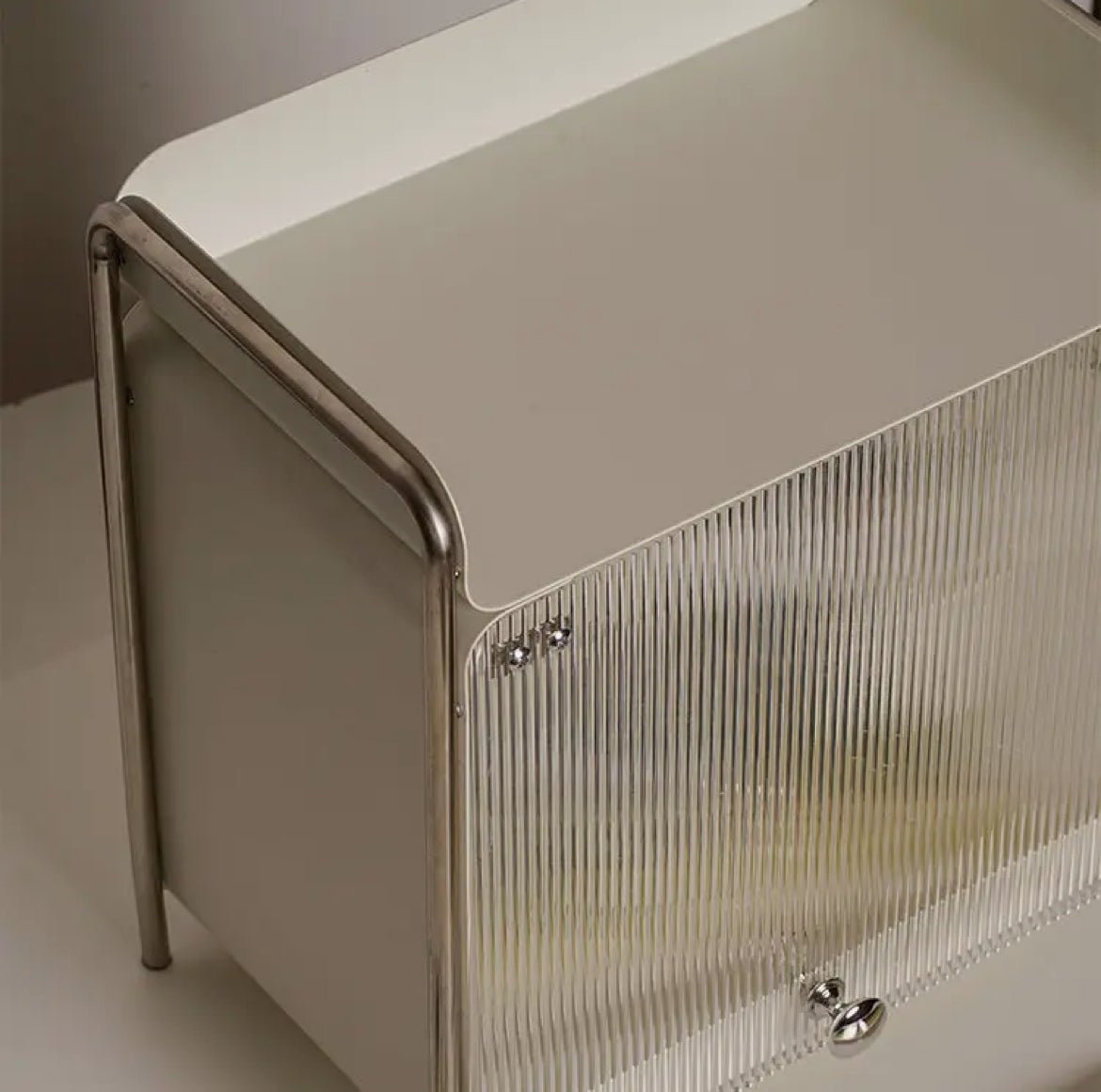 Ribbed Counter Cabinet - EcoLuxe Furnishings