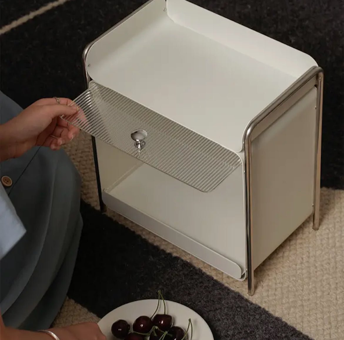 Ribbed Counter Cabinet - EcoLuxe Furnishings