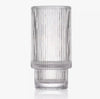 Ribbed Crystal Glass (Tall) - EcoLuxe Furnishings