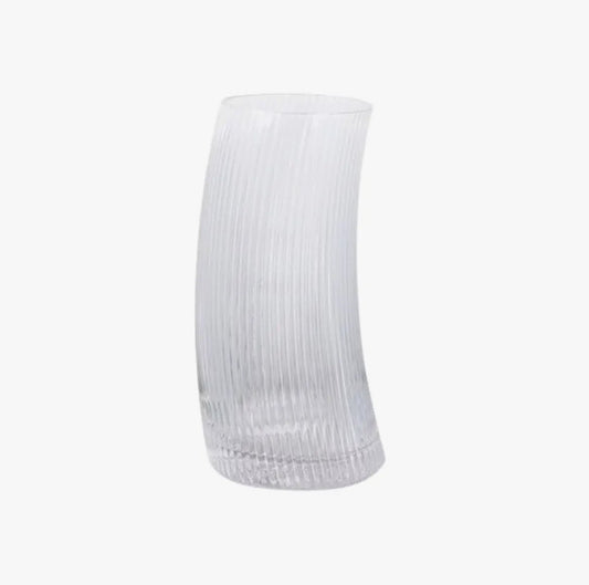 Ribbed Curvy Glass - EcoLuxe Furnishings