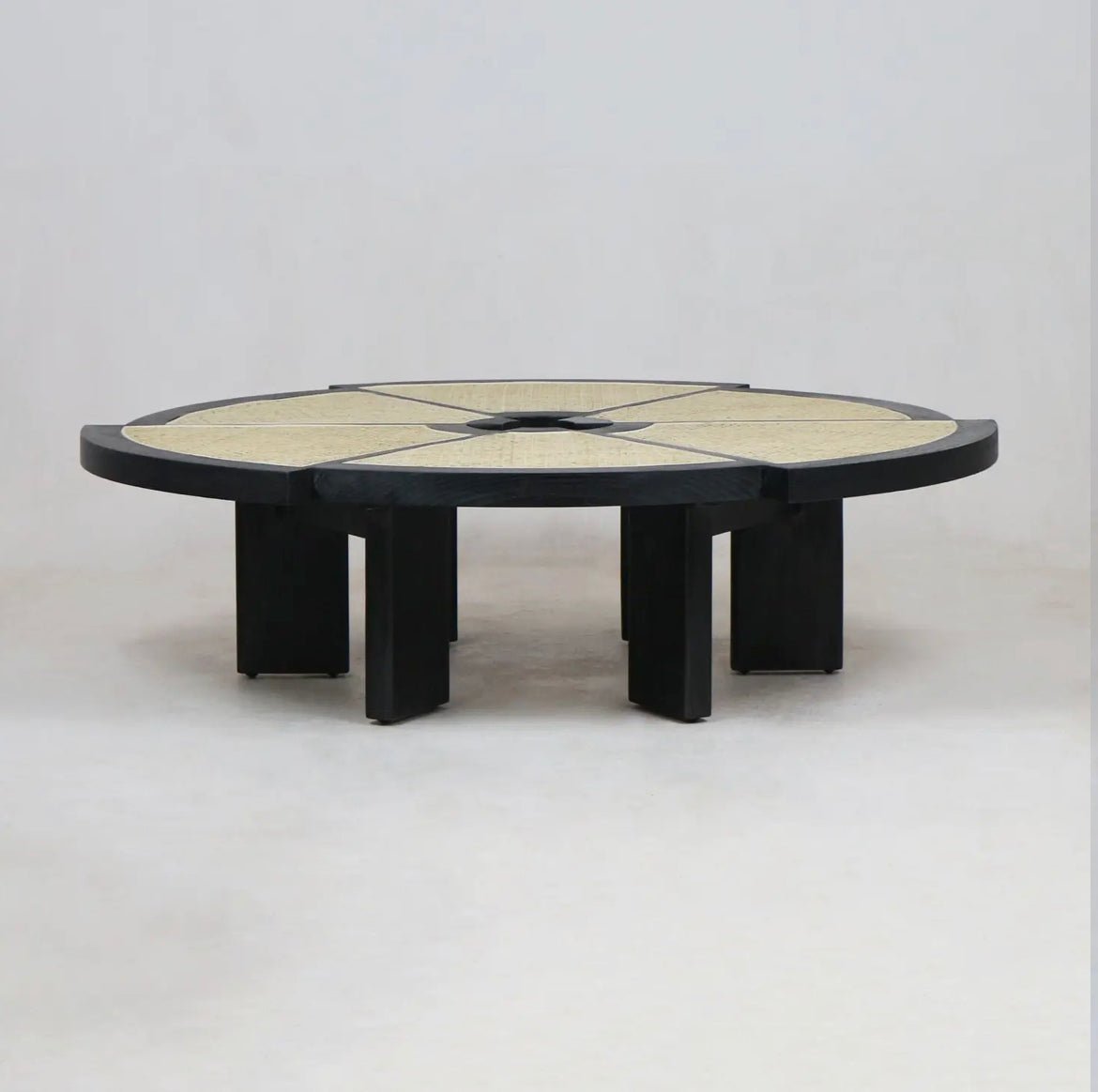 ‘Rio’ Coffee Table, Grande (Wood + Cane) - EcoLuxe Furnishings
