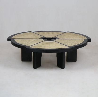 ‘Rio’ Coffee Table, Grande (Wood + Cane) - EcoLuxe Furnishings