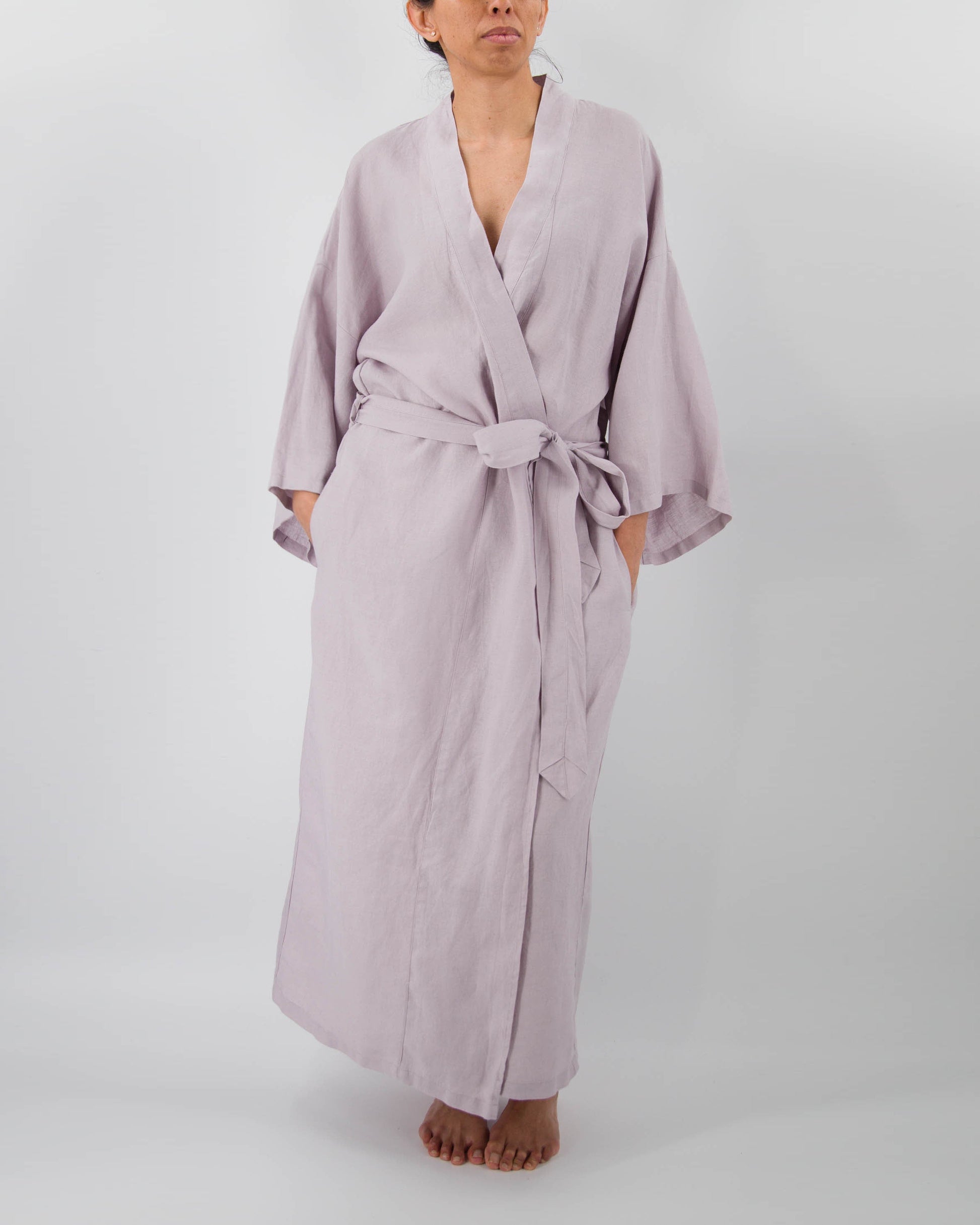 ‘Sai’ Full-Length Linen Robe - EcoLuxe Furnishings