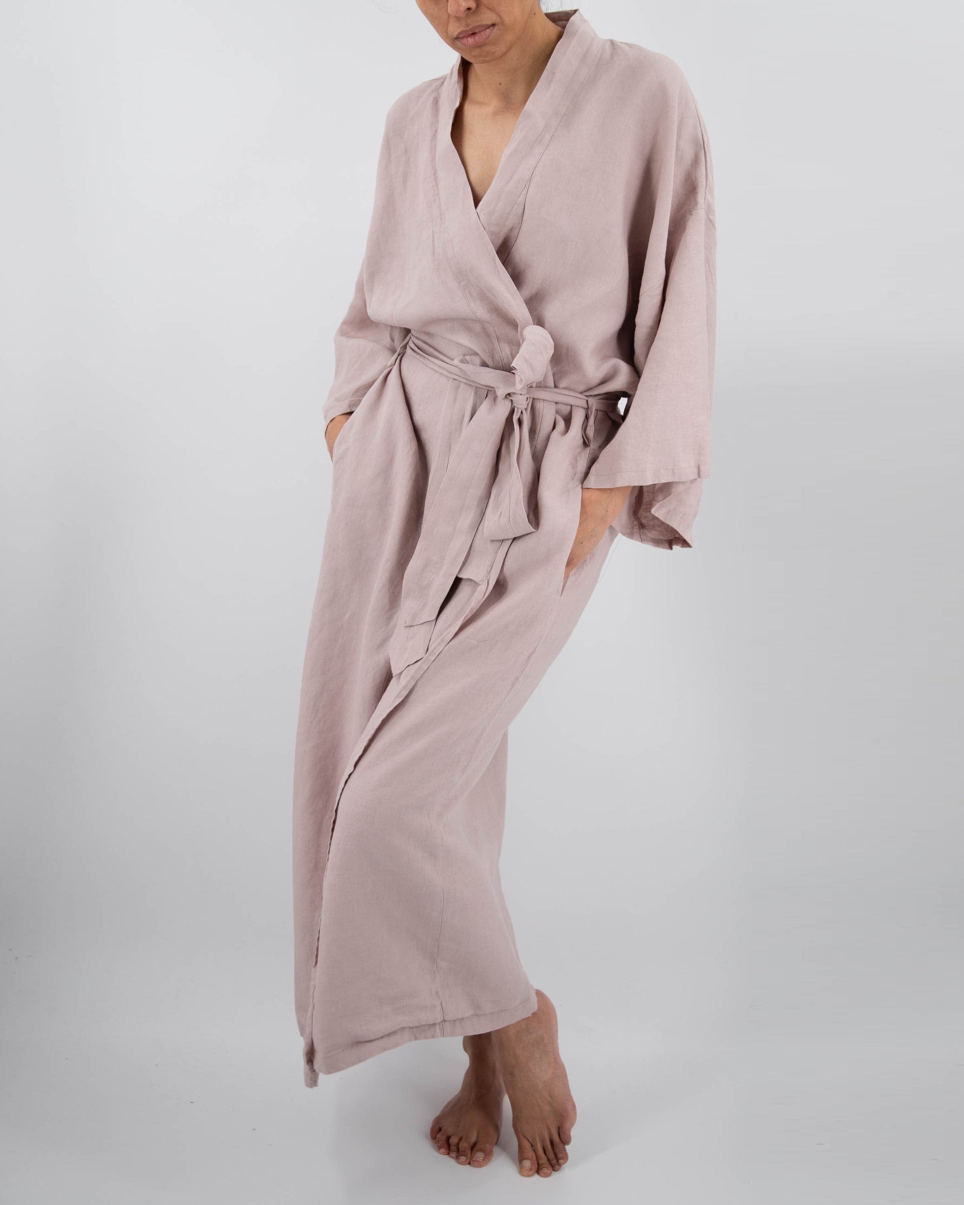 ‘Sai’ Full-Length Linen Robe - EcoLuxe Furnishings