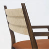 ‘Samsara’ Dining Chair w/Rope Backrest w/Tan Leather Seat - EcoLuxe Furnishings