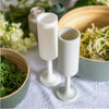 ‘Seff’ Silicone Unbreakable Champagne Flutes (Blanc + Dove) - EcoLuxe Furnishings