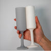 ‘Seff’ Silicone Unbreakable Champagne Flutes (Blanc + Dove) - EcoLuxe Furnishings