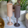 ‘Seff’ Silicone Unbreakable Champagne Flutes (Latte + Donkey) - EcoLuxe Furnishings