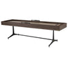 Shuffleboard Gaming Table (Smoked Oak w/Black Cast Iron Legs) - EcoLuxe Furnishings