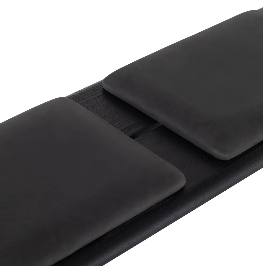 ‘Stacking’ Cushion Bench (Storm Black) - EcoLuxe Furnishings
