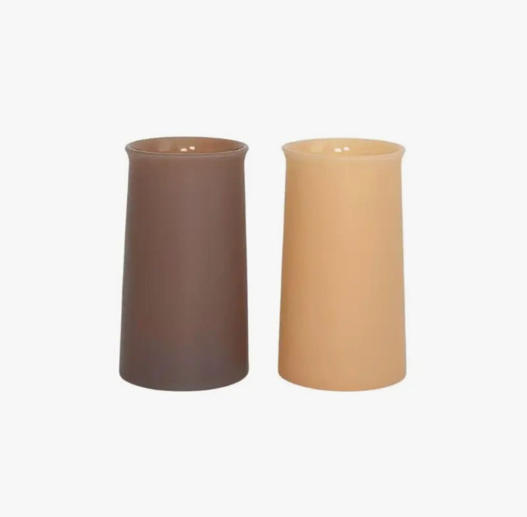 ‘Stegg’ Silicone Unbreakable Highball Glasses (Latte + Donkey) - EcoLuxe Furnishings