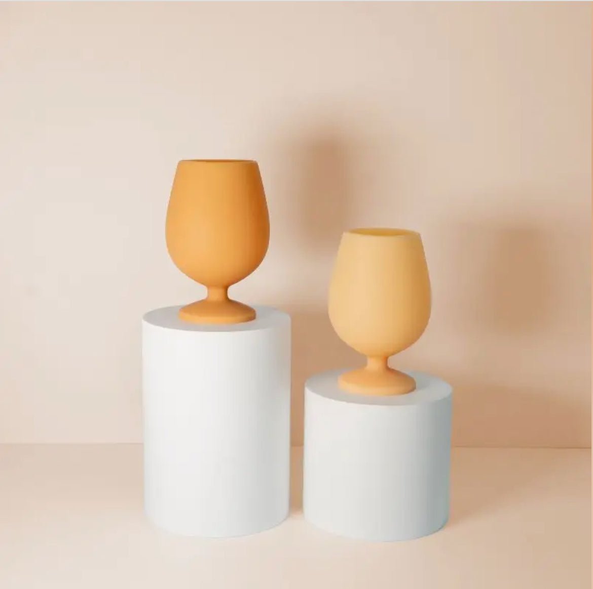 ‘Stemm’ Silicone Unbreakable Wine Glasses (Wheat + Oat) - EcoLuxe Furnishings