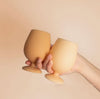 ‘Stemm’ Silicone Unbreakable Wine Glasses (Wheat + Oat) - EcoLuxe Furnishings