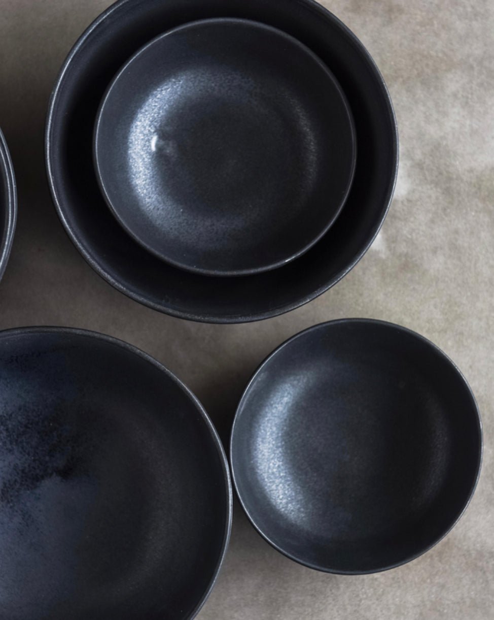Stoneware Everyday Bowl (Black Matte) - EcoLuxe Furnishings