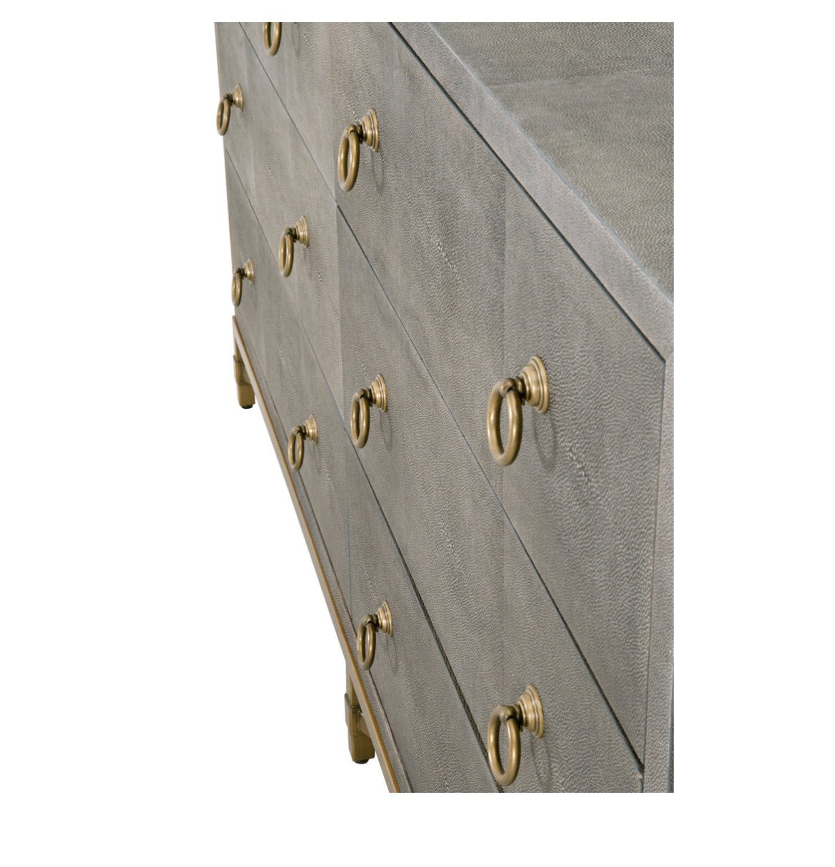 ‘Strand Shagreen’ 6-Drawer Double Dresser (Grey Shagreen) - EcoLuxe Furnishings
