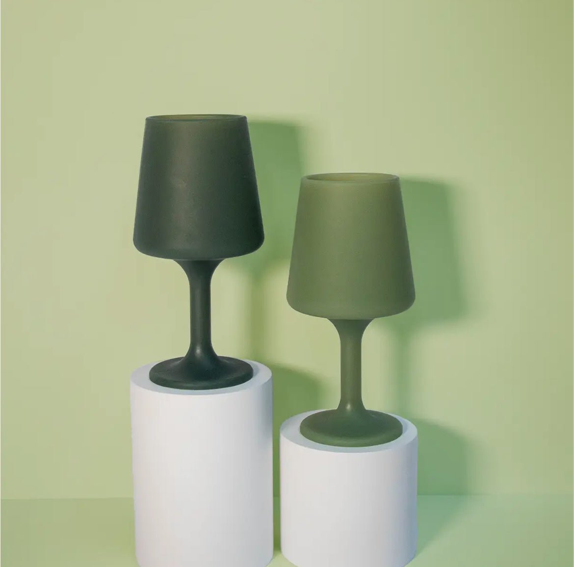 ‘Swepp’ Silicone Unbreakable Wine Glasses (Sage + Olive) is - EcoLuxe Furnishings