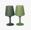 ‘Swepp’ Silicone Unbreakable Wine Glasses (Sage + Olive) is - EcoLuxe Furnishings