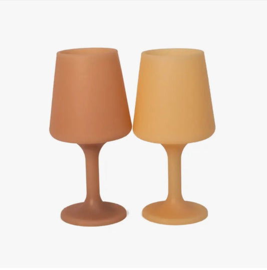 ‘Swepp’ Silicone Unbreakable Wine Glasses (Wheat + Oat) - EcoLuxe Furnishings