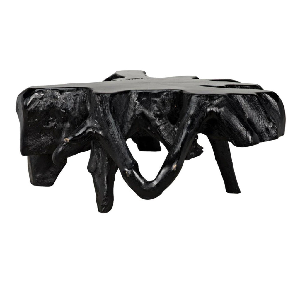 ‘Teak Root’ Coffee Table (Black) - EcoLuxe Furnishings