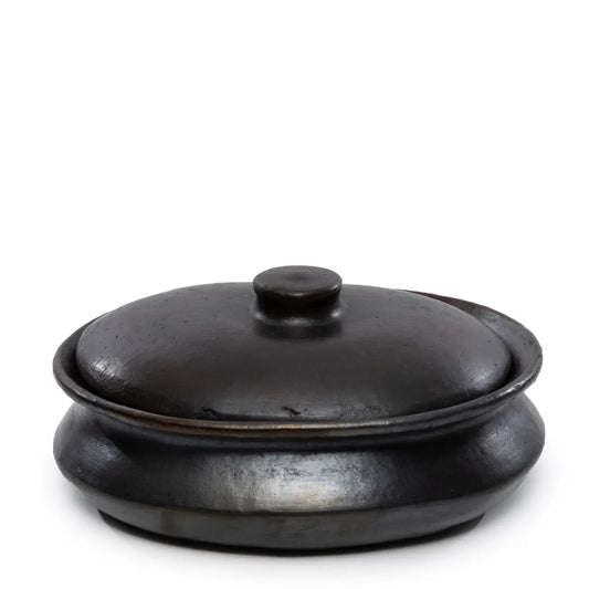‘The Burned Oval Pot’ (Black) - EcoLuxe Furnishings