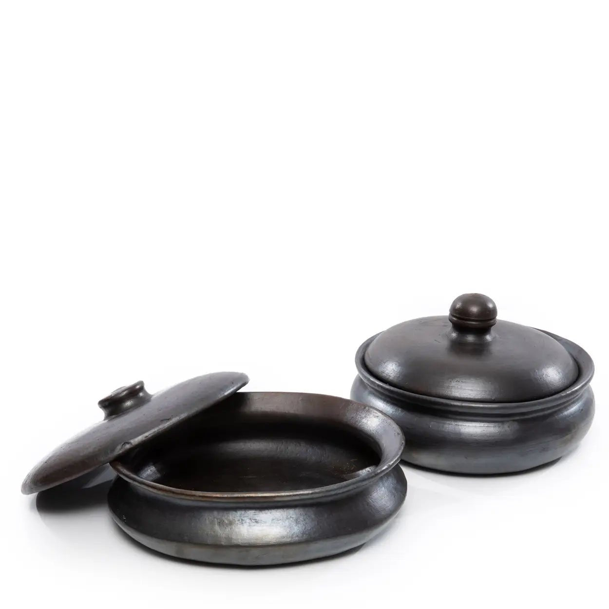 ‘The Burned Oval Pot’ (Black) - EcoLuxe Furnishings