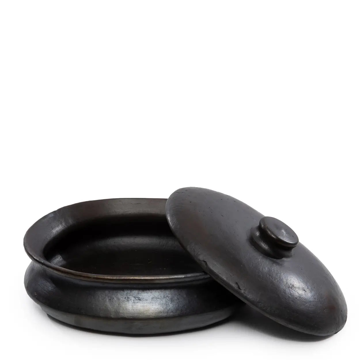 ‘The Burned Oval Pot’ (Black) - EcoLuxe Furnishings