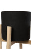 ‘The Charcoal High’ Planter, Large (Black/Natural) - EcoLuxe Furnishings