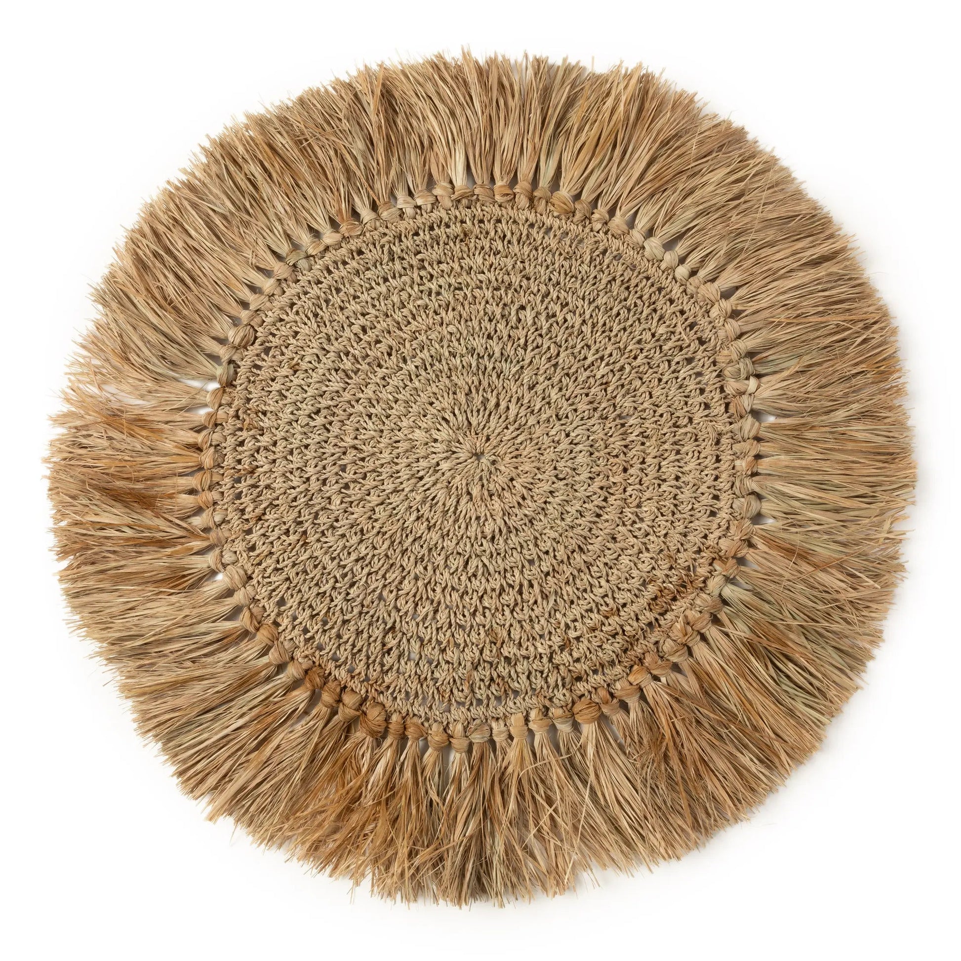 ‘The Crochet Raffia’ Placemat (Natural) - EcoLuxe Furnishings
