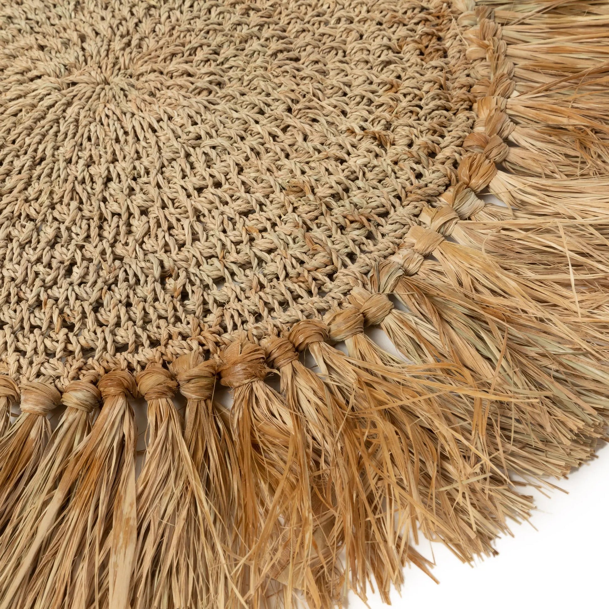 ‘The Crochet Raffia’ Placemat (Natural) - EcoLuxe Furnishings