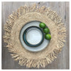 ‘The Fringe’ Raffia Placemat, Round (Natural) - EcoLuxe Furnishings