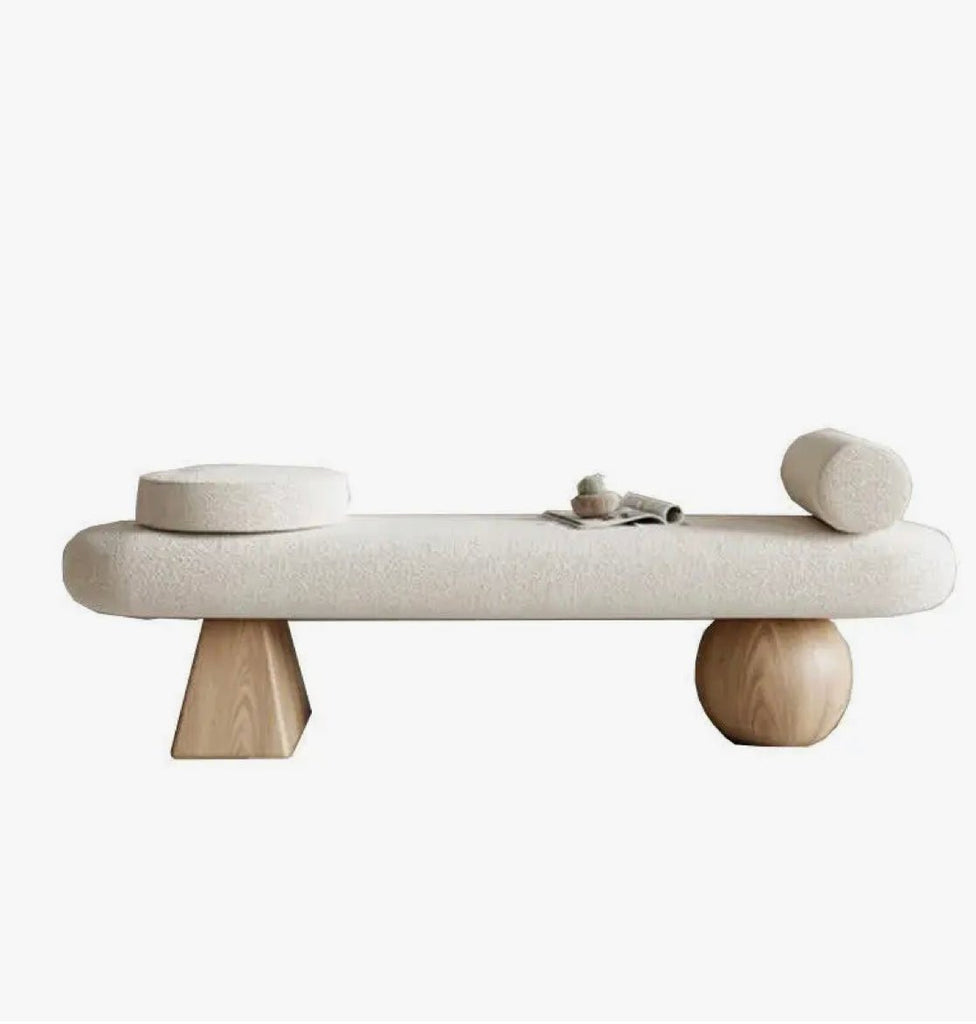 ‘Tiamo’ Boucle End of Bed Bench Seat - EcoLuxe Furnishings