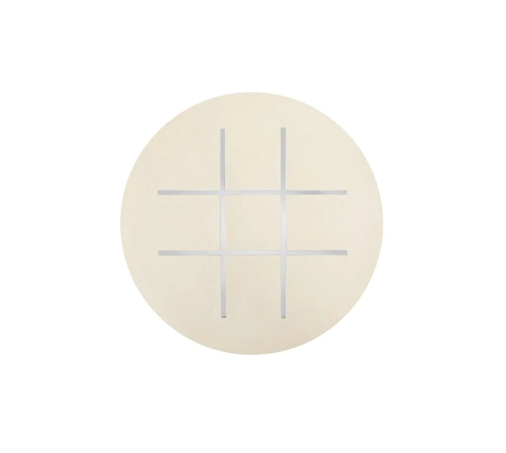 ‘Tic-Tac-Toe’ Stone, Large (Off-White) - EcoLuxe Furnishings