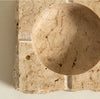 ‘Tobaccos’ Marble Ashtray, Travertine (Beige) - EcoLuxe Furnishings