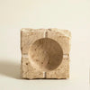 ‘Tobaccos’ Marble Ashtray, Travertine (Beige) - EcoLuxe Furnishings