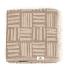 Turkish Cotton Geometric Patterned Throw Blanket (Beige) - EcoLuxe Furnishings