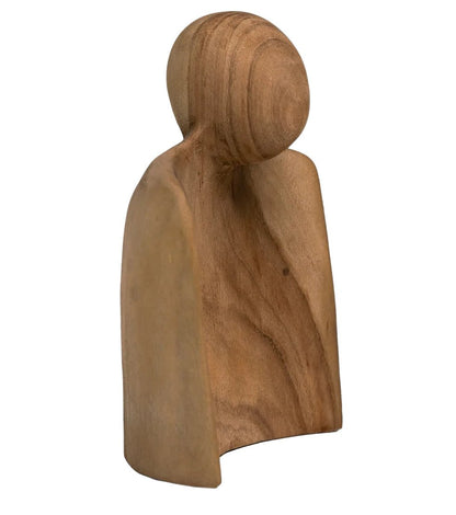 ‘Wisdom’ Hand-Carved Sculptures, Set of 2 (Mindi Wood) - EcoLuxe Furnishings