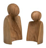 ‘Wisdom’ Hand-Carved Sculptures, Set of 2 (Mindi Wood) - EcoLuxe Furnishings