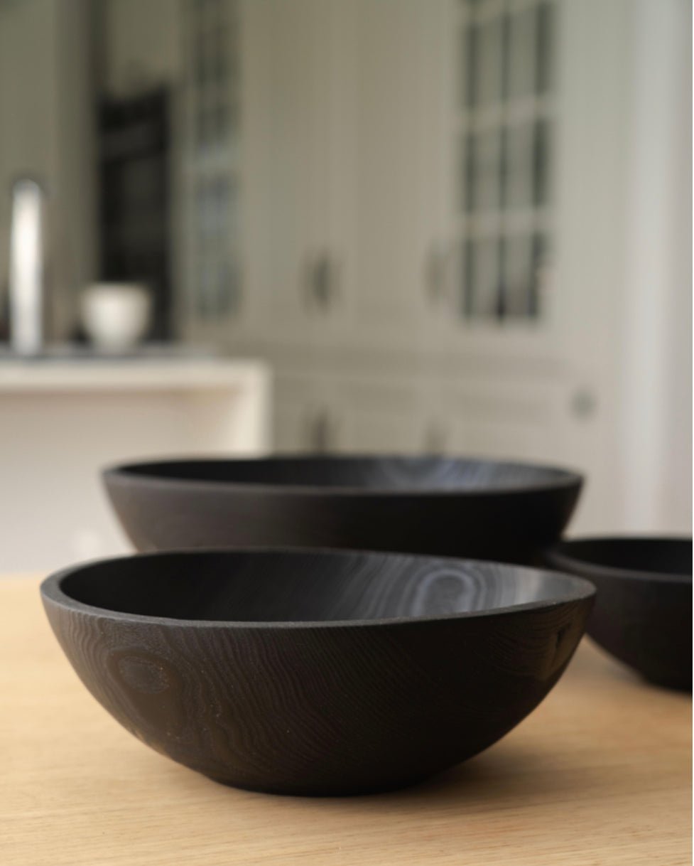 Wood Nesting Bowl Set (Charred Ash) - EcoLuxe Furnishings