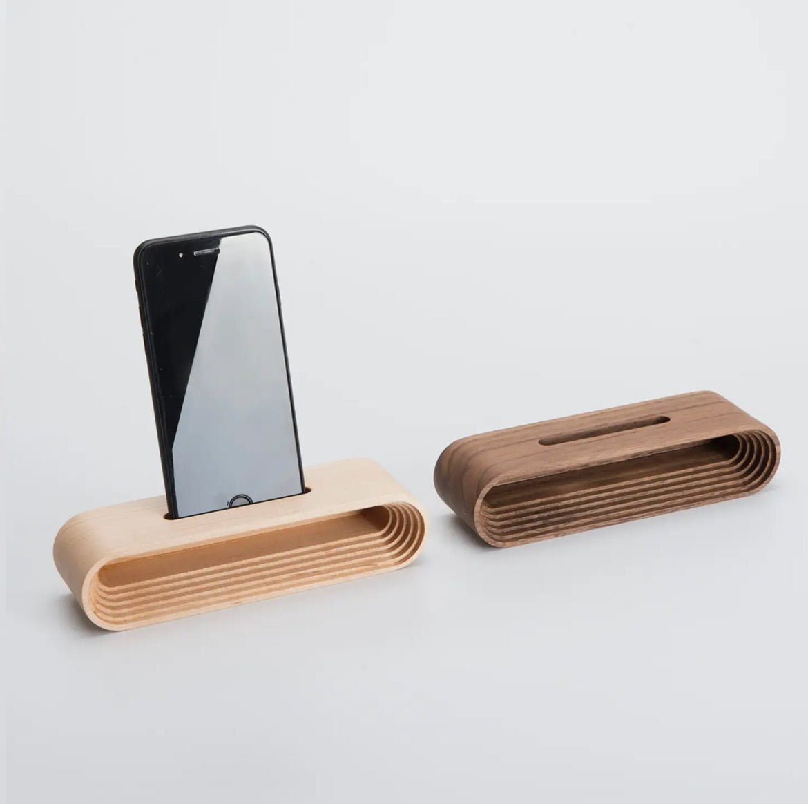 Wooden Base Phone Speaker (Beech) - EcoLuxe Furnishings